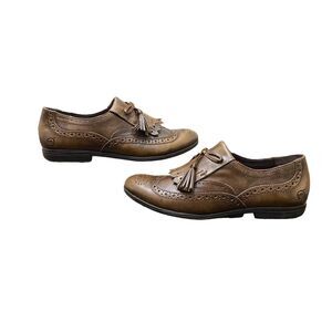 Born Womens Boylenn Loafer Size 7.5 Brown Leather Wingtip Tassel Kiltie Shoes